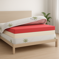 Husa matlasata pentru saltea Aloe Vera lavabila, detasabila si cu fermoar  200 x 200 x 20 cm - 2