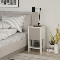 Noptiera Ema Alb-Light Mocha - 1