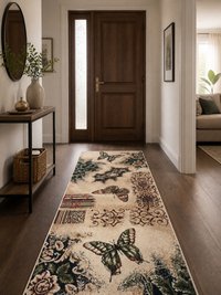Covor Traversă Lotos Bej 120x700 cm - Delta Fluturi 1607 110 - 1
