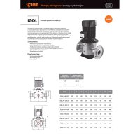 Pompa recirculare apa, IGDL 40-16-0.75, 750w, 380v, 250 l/min, H-ref 18m, DN40, IBO Polonia - 10