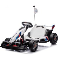 Kart electric pentru copii  BMW Motosport  putere 500W, sasiu ajustabil, Alb - 1