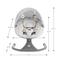 Leagan electric Kinderkraft Lumi 2 light grey - 8