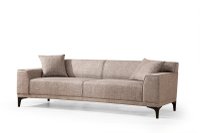Canapea fixa PETRA, 3 locuri, cafeniu, 215x86x87 cm - 1
