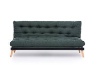 Canapea extensibila SAKI, 3 locuri, verde, 185x82x92 cm - 1