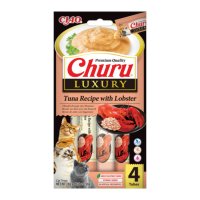 INABA Churu Luxury, Ton și Homar, plic recompense fără cereale pisici, (piure), 56g - 2