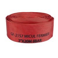 Furtun Irigatii, Diametru 3", Lungime 20 m, fara Racorduri, Culoare Rosie, Micul Fermier GF-2157 - 1