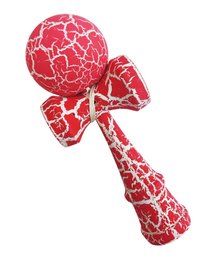 Kendama Profesionala, Bila din lemn, Design artistic cu finisaj Crapatura + Sticker pentru Telefon, 111KD - 3
