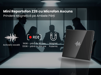 Mini Reportofon Z26 32GB Negru, Inregistrare pana la 384h, Activare Vocala, Magnet Dublu – ZeroSecrets - 8