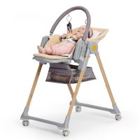 Scaun de masa pentru copii 2 in 1 Kinderkraft Lastree Wooden - 3