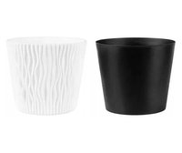 Ghiveci Alb Rotund pentru Flori, Capacitate de 3L, Dimensiuni 16x18 cm - 4
