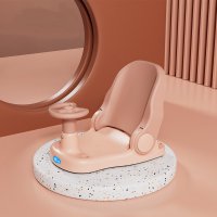 Scaun de baie Little Mom Driver Pink cu volan si spatar reglabil in 3 pozitii, margini rotunjite, fixare cu ventuze, dimensiune 20x40x18 cm, varsta recomandata 6 luni+ - 1