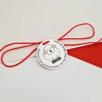 Banut de botez Chic Bijoux cu oita si mesajul Domnul este pastorul meu, din Argint 925 - 1
