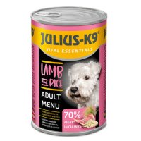 JULIUS-K9 Miel si Orez pentru Câini, Conserva Umidă, XS-XL, 1240g - 1