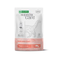 NATURES PROTECTION Superior Care pentru Piele si Blana, Ton si Creveți, Plic Hrană Umedă pentru Pisici, 70g - 2