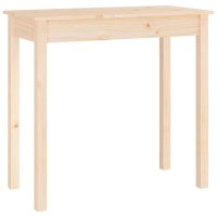 Masa consola din lemn masiv de pin netratat, 80 x 40 x 75 cm - 1