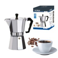 Cafetiera Espresso Floria ZLN-2485, 3 cesti, 150 ml, Ø8 cm, aluminiu, Argintiu - 3