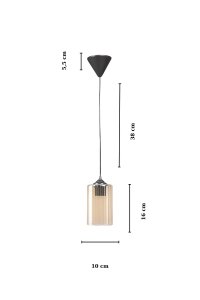 Candelabru, Opviq, isinglass, galben, 60 cm - 3
