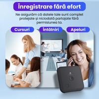 Reportofon inteligent AI 64 GB, ChatGPT, 100 de limbi, inregistrare 1000 ore, autonomie 8 ore, aplicatie, magnetic - 6