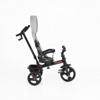 Tricicleta pentru copii Byox Quick Grey cu roti EVA, sezut reversibil si spatar reglabil, suport pentru picioare, frana pe rotile din spate si maner cu control al directiei - 4