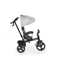 Tricicleta pentru copii Byox Quick Grey cu roti EVA, sezut reversibil si spatar reglabil, suport pentru picioare, frana pe rotile din spate si maner cu control al directiei - 5