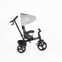 Tricicleta pentru copii Byox Quick Grey cu roti EVA, sezut reversibil si spatar reglabil, suport pentru picioare, frana pe rotile din spate si maner cu control al directiei - 6