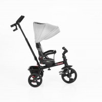 Tricicleta pentru copii Byox Quick Grey cu roti EVA, sezut reversibil si spatar reglabil, suport pentru picioare, frana pe rotile din spate si maner cu control al directiei - 9