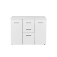 Comoda ALMA, 2 usi, 3 sertare, alb, 105x40x82 cm - 1