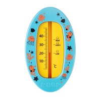 Termometru de baie pentru copii fara mercur fara BPA 0+ luni albastru Reer - 4
