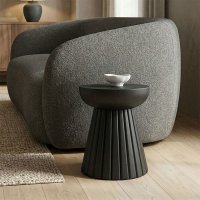 Măsuță laterală Nemira, Negru, 30x30x35 cm - Eleganță modernă - 1