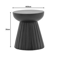 Măsuță laterală Nemira, Negru, 30x30x35 cm - Eleganță modernă - 5