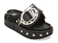 Papuci negri GRYXX model 6695 din material textil pentru vara - 1