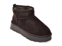 Ghete GRYXX maro din piele intoarsa pentru femei, model 228520 - 1
