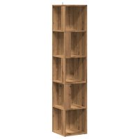 Dulap de colt Artisan din Lemn Prelucrat, Stejar, 33x33x165 cm - 1
