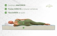 Saltea Argentum Therapy 160x200 cm, H 18 cm, cu Ioni de Argint, Super Ortopedica si Anatomica - 1