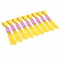 Set 10 benzi de schimb pentru prastie, DEPOX®, cauciuc plat premium, galben,0.5 mm - 1