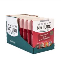 NATURO Low Grain Miel si Legume pentru Câini, Tăviță Umidă cu Conținut Redus de Cereale, 400g - 1