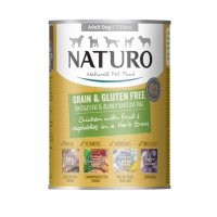 NATURO Grain Free, XS-L, Pui și Legume, conservă hrană umedă fără cereale câini, (în sos), 390g - 2