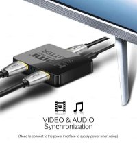 Splitter HDMI 1x2 4K cu Amplificator Staryon® 1 In 2 Out HDMI - Suporta pana la 1080P/60Hz, HDCP 1.4, Suport 3D, Negru - 6