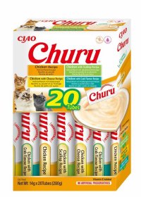 Churu Inaba Recompense Cremoase cu Pui pentru Pisici, 14 g x 20 buc - 1