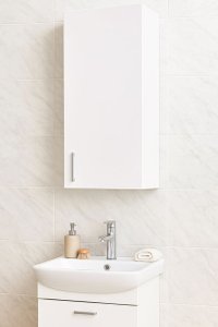 Dulap baie suspendat PROMO, 1 usa, alb, 30x21.5x68 cm - 1