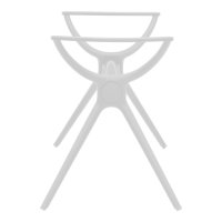 Stalp picior suport blat masuta de cafea Herno alb 106x61x73 cm - 3