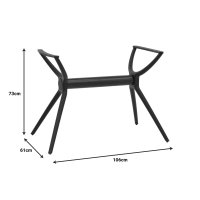 Stalp picior suport blat masuta de cafea Herno alb 106x61x73 cm - 5