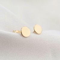 Cercei Banut din Aur Galben 14K cu Inchidere Tip Surub - 1