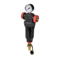 Filtru apa calda PA-R cu autocuratare si cartus din otel inoxidabil 304. cu conexiune de   ½   FM si   ¾   M - 1