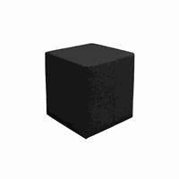 Taburet ROKA, negru, 35x35x38 cm - 1