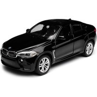 Masinuta Rastar BMW X6M, macheta diecast neagra, scara 1:24 - 1
