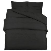 Set Husa Pilota Negru 200x200 cm din Microfibra - Confort si Eleganta - 1