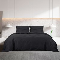 Set Husa Pilota Negru 200x200 cm din Microfibra - Confort si Eleganta - 3