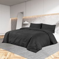 Set Husa Pilota Negru 200x200 cm din Microfibra - Confort si Eleganta - 2