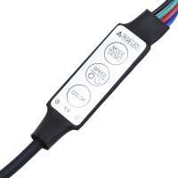 Servanta moderna cu lumini LED RGB, gri beton, 60x37x67 cm - 12
